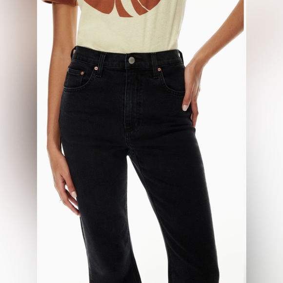 Aritzia Denim Forum|Twiggy high rise flare black jeans,closet staple•••size 26 - Picture 5 of 16